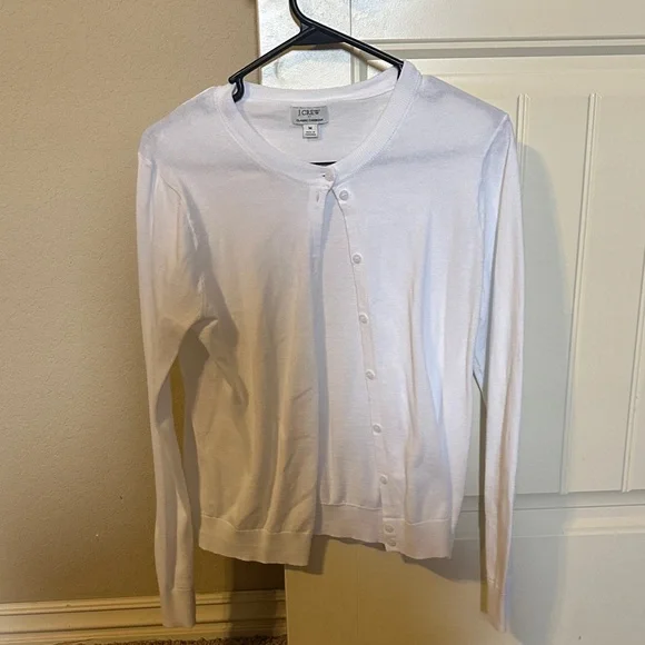 J. Crew Classic White Cardigan - Picture 1 of 3